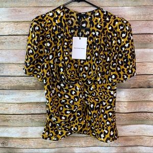 NWT Who What Wear Mustard Yellow Top S